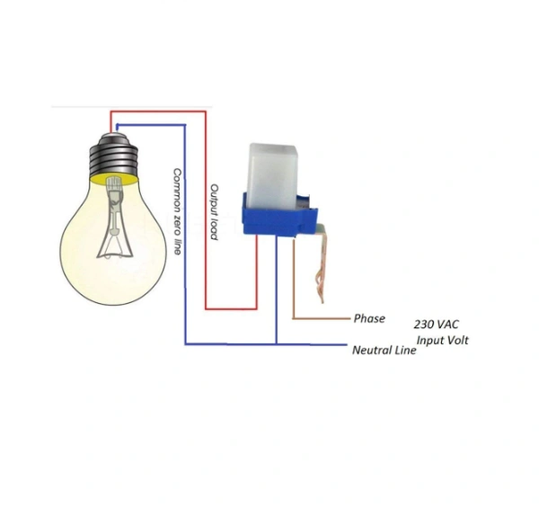 BMIS   Auto ON & OFF  Photocell Switch - White